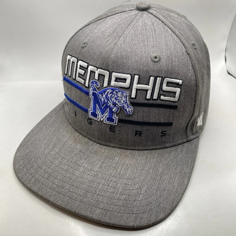 Memphis Tigers Hat 47‎ Brand Snapback Captain Gray Flat bill VGC Cleaned